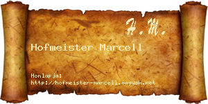 Hofmeister Marcell névjegykártya